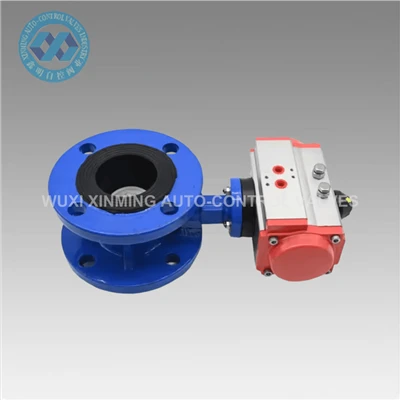 Προσαρμοσμένη ενιαία και διπλή δράση Flanged Butterfly Valve