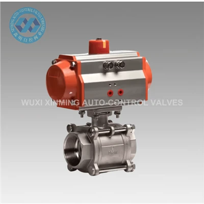 ISO Standard Double acting ανοξείδωτο χάλυβα Pneumatic Actuator Ball Valve